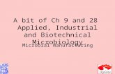A bit of Ch 9 and 28 Applied, Industrial and Biotechnical Microbiology Microbial manufacturing.