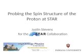 Probing the Spin Structure of the Proton at STAR Justin Stevens for the Collaboration.