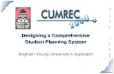 Designing a Comprehensive Student Planning System Brigham Young University’s Approach.
