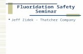 Fluoridation Safety Seminar  Jeff Zidek – Thatcher Company.