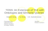 TOSS: An Extension of TAX with Ontologies and Similarity Queries Edward Hung Yu Deng V.S. Subrahmanian Presentation by: Valentina Bonsi Roberto Gamboni.