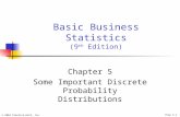 © 2004 Prentice-Hall, Inc.Chap 5-1 Basic Business Statistics (9 th Edition) Chapter 5 Some Important Discrete Probability Distributions.