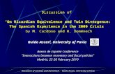 Discussion of Cardoso and Doménech - Guido Ascari, University of Pavia Discussion of “On Ricardian Equivalence and Twin Divergence: The Spanish Experience.