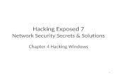 Hacking Exposed 7 Network Security Secrets & Solutions Chapter 4 Hacking Windows 1.