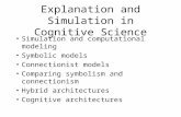 Explanation and Simulation in Cognitive Science Simulation and computational modeling Symbolic models Connectionist models Comparing symbolism and connectionism.