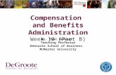 Compensation and Benefits Administration Week 10 (Part B) Dr. Teal McAteer Teaching Professor DeGroote School of Business McMaster University.
