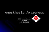 Anesthesia Awareness PACU presentation 5/14/08 -S. Zaghi MD.