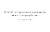 Clinical hemodynamic correlation in aortic regurgitation Dr.Deepak Raju.
