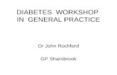 DIABETES WORKSHOP IN GENERAL PRACTICE Dr John Rochford GP Sharnbrook.