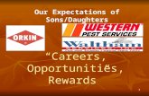 1 “Careers, Opportunities, Rewards” Our Expectations of Sons/Daughters.