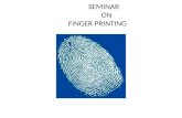 SEMINAR ON FINGER PRINTING. INTRODUCTION:-  On the palmar surface of the hands and feet are raised surfaces called friction ridges.  Fiction ridge are.