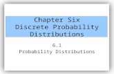 Chapter Six Discrete Probability Distributions 6.1 Probability Distributions.