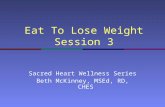 Eat To Lose Weight Session 3 Sacred Heart Wellness Series Beth McKinney, MSEd, RD, CHES.