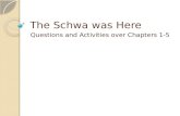 The Schwa was Here Questions and Activities over Chapters 1-5.