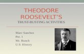 THEODORE ROOSEVELT’S TRUST-BUSTING ACTIVITIES Marc Sanchez Per. 1 Mr. Bunch U.S. History.