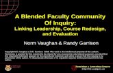 A Blended Faculty Community Of Inquiry: Linking Leadership, Course Redesign, and Evaluation Norm Vaughan & Randy Garrison Copyright N.D. Vaughan & D.R.