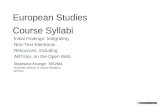 European Studies Course Syllabi Stephanie Krueger, MSI/MA Associate Director of Library Relations, ARTstor Initial Findings: Integrating Non-Text Electronic.
