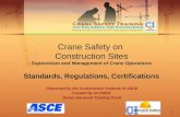 1 Crane Safety on Construction Sites Supervision and Management of Crane Operations Standards, Regulations, Certifications Presented by the Construction.