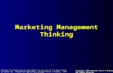 Marketing Management Thinking Copyright ©1997 Harcourt Brace & Company. All Rights Reserved. Requests for permission to make copies of any part of the.