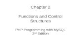 Chapter 2 Functions and Control Structures PHP Programming with MySQL 2 nd Edition.