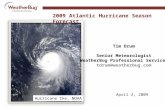 2009 Atlantic Hurricane Season Forecast April 2, 2009 Tim Drum Senior Meteorologist WeatherBug Professional Services tdrum@weatherbug.com Hurricane Ike,