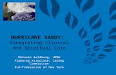 HURRICANE SANDY: Integrating Clinical and Spiritual Care Melanie Goldberg, LMSW Planning Associate, Caring Commission UJA-Federation of New York.