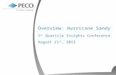 Overview: Hurricane Sandy 1 st Quartile Insights Conference August 21 st, 2013.