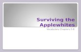 Surviving the Applewhites Vocabulary Chapters 5-8.