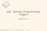 Database Management Systems, R. Ramakrishnan and J. Gehrke1 SQL: Queries, Programming, Triggers Chapter 5