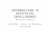 INTRODUCTION TO ARTIFICIAL INTELLIGENCE Massimo Poesio LECTURE: Intro to Machine Learning.