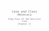 Case and Class Advocacy Step Four of the Decision Tree Chapter 11.