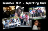 November 2015 – Reporting Back 1. Wycliffe Asia-Pacific Leaders, Chiang Mai 2.