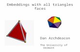 Embeddings with all triangles faces Dan Archdeacon The University of Vermont.