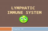 LYMPHATIC IMMUNE SYSTEM Chapter 14. Introduction  Includes:  Network of vessels that transports fluids  Similar to cardiovascular  Organs, etc: Lymph.