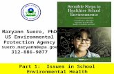 Sensible Steps to Healthier School Environments Maryann Suero, PhD US Environmental Protection Agency suero.maryann@epa.gov 312-886-9077 Part 1: Issues.