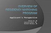 Applicant’s Perspective Warren Go, MD Patricia Baile, MD Michael Mendoza, MD.