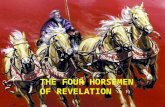 THE FOUR HORSEMEN OF REVELATION. THE SYMBOLS EXPLAINED Q.1) What do horses and riders often represent in prophecy? –Z–Zechariah 1:8-10; 6:2-5 –A–A. [1:10]