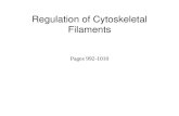 Regulation of Cytoskeletal Filaments Pages 992-1010.