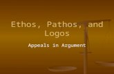 Ethos, Pathos, and Logos Appeals in Argument. Persuasive writing The goal of argumentative/persuasive writing is to persuade your audience that your ideas.