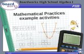 © Boardworks 2012 1 of 11 Mathematical Practices example activities.