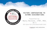 FACTORS CONTRIBUTING TO ASTHMA EXACERBATIONS Presented by: Marty Mullane, CPNP, MSN, AE-C RGH- Edison Tech, School Based Health Center.