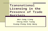 Transnational Licensing in the Presence of Trade Barriers Wen-Jung Liang Ching-Chih Tseng Kuang-Cheng Andy Wang.