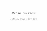 Media Queries Jeffery Davis CIT 230. @media Rule @ media is used to define different style rules for different media types and devices. Media queries.