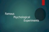 Famous Psychological Experiments.. David ROSENHAN (1929-2012) Being sane in insane places  On Being Sane in Insane Places, Science, 1973  The Anti-psychiatric.