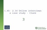 1.45- 2.14 Online interviews a case study - Clare 3.