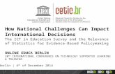 How National Challenges Can Impact International Decisions The ICT in Education Survey and the Relevance of Statistics for Evidence-Based Policymaking.