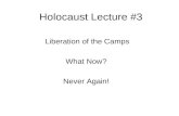 Holocaust Lecture #3 Liberation of the Camps What Now? Never Again!