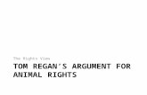 TOM REGAN’S ARGUMENT FOR ANIMAL RIGHTS The Rights View.