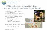 Effectiveness Monitoring: What’s Working to Restore Puget Sound? Leska Fore, Puget Sound Partnership Constance Sullivan, Friday Harbor Labs Ken Dzinbal,