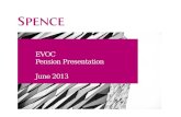 EVOC Pension Presentation June 2013. David Davison Spence & Partners Ltd Actuaries & Pension Consultants Head of Charity / Not-for-profit Practice Advise.